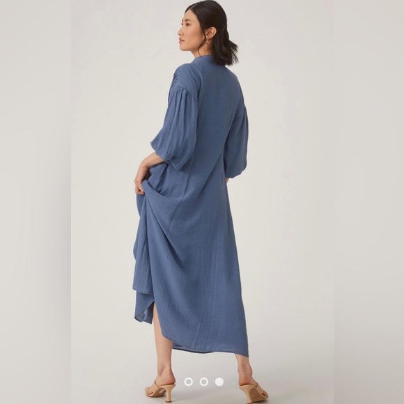 NWT Mare Mare x Anthropologie Maxi Dress in Slate Blue (XS) - Picture 4 of 6